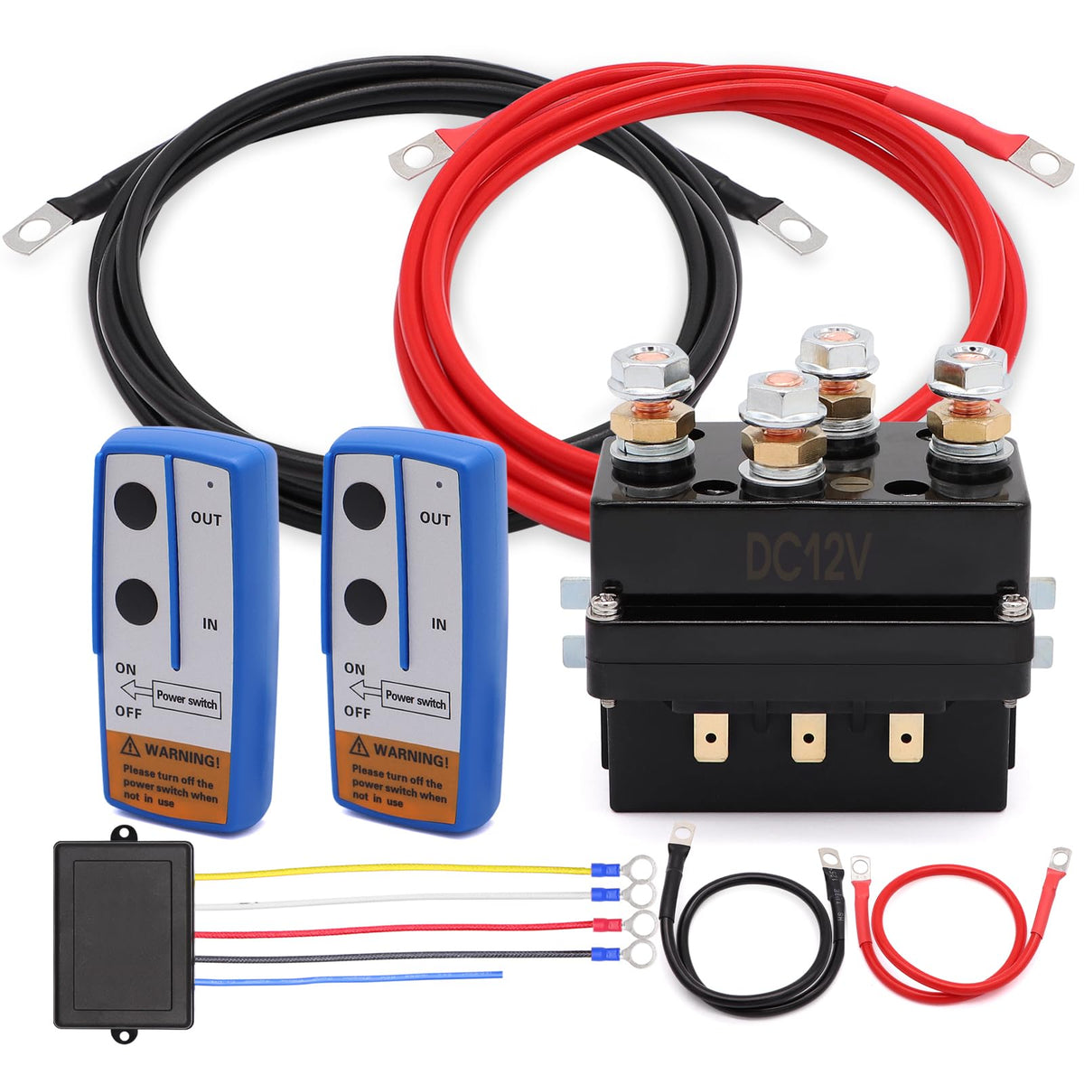 Torkettle 12V winch solenoid relay box with durable housing for heavy loads.