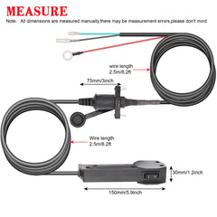 Torkettle corded remote 14ft cable allows reach for safer operation.