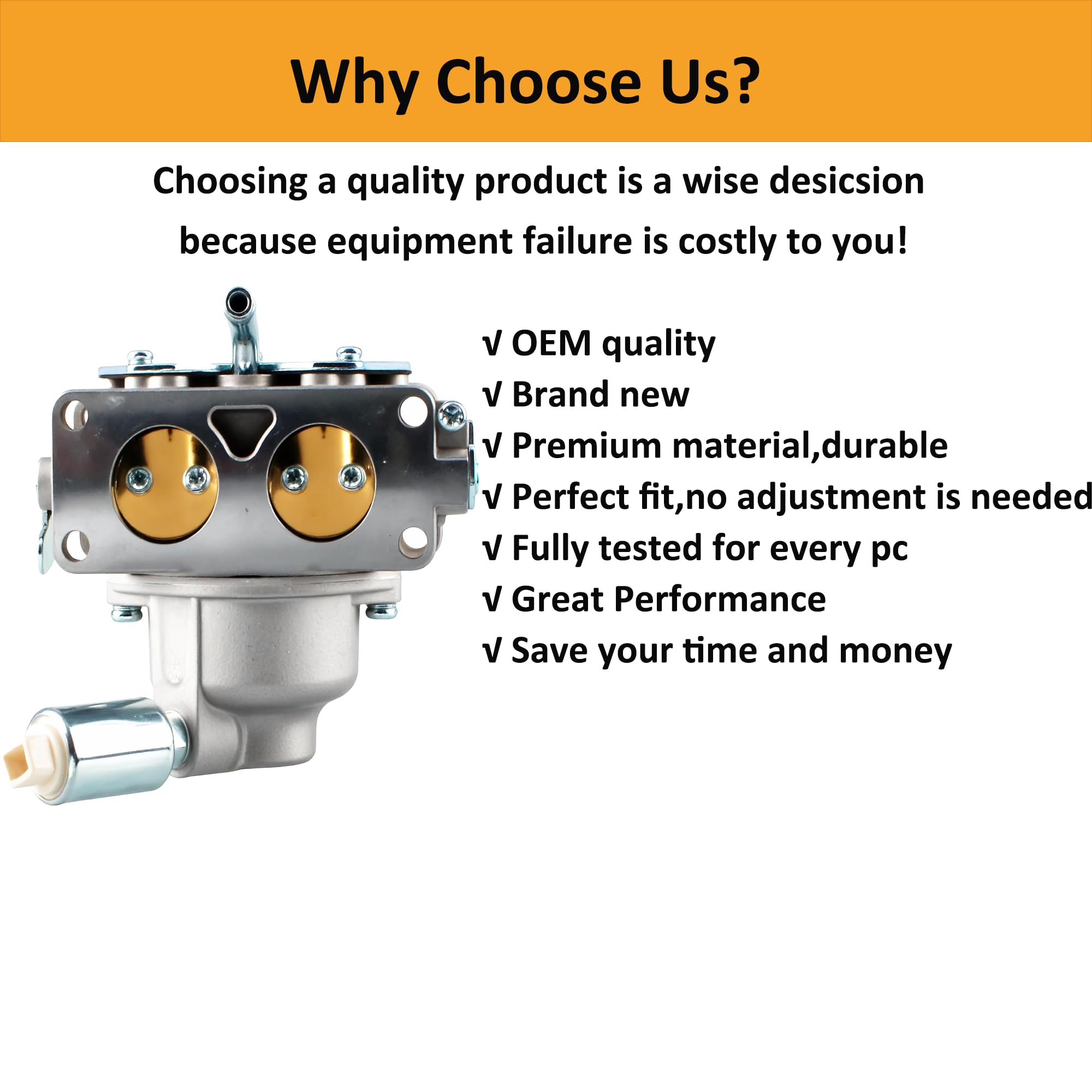 Cost-effective design of Tormudaca carburetor kit for maintenance