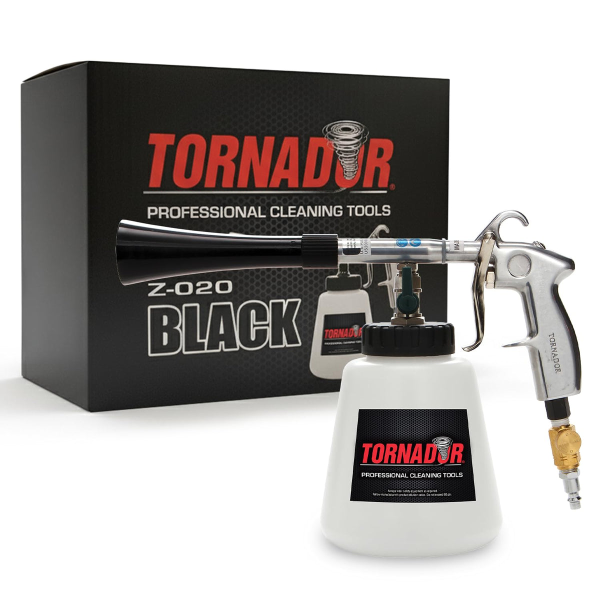 Tornador Black Z-020 with 32 oz reservoir for extended interior detailing sessions.