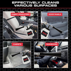 Tornador Black Z-020 interior-cleaning demo shows efficient dashboard and vent cleaning