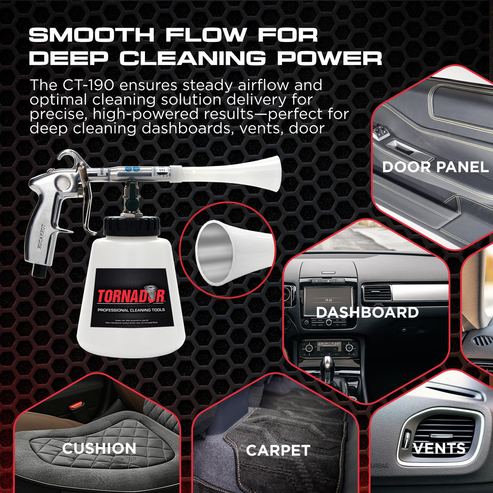 Tornador CT-190 easy secure installation ensures stable operation during detailing.