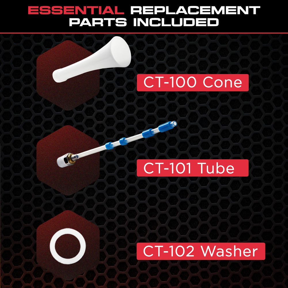 Tornador nozzle repair kit airflow optimization boosts cleaning power on car interiors.