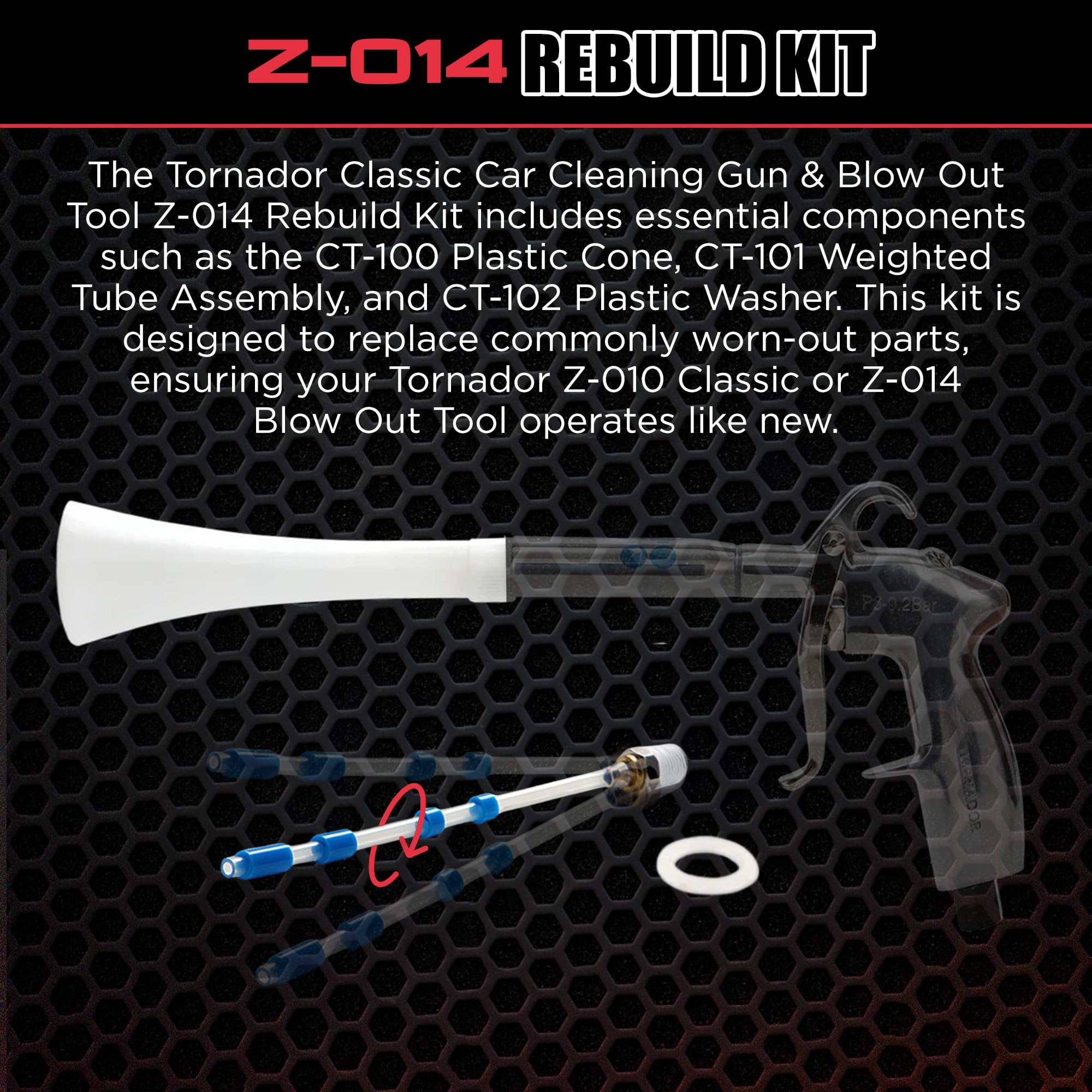Tornador nozzle repair kit weighted tube CT-101 supports reliable operation and consistent spray.