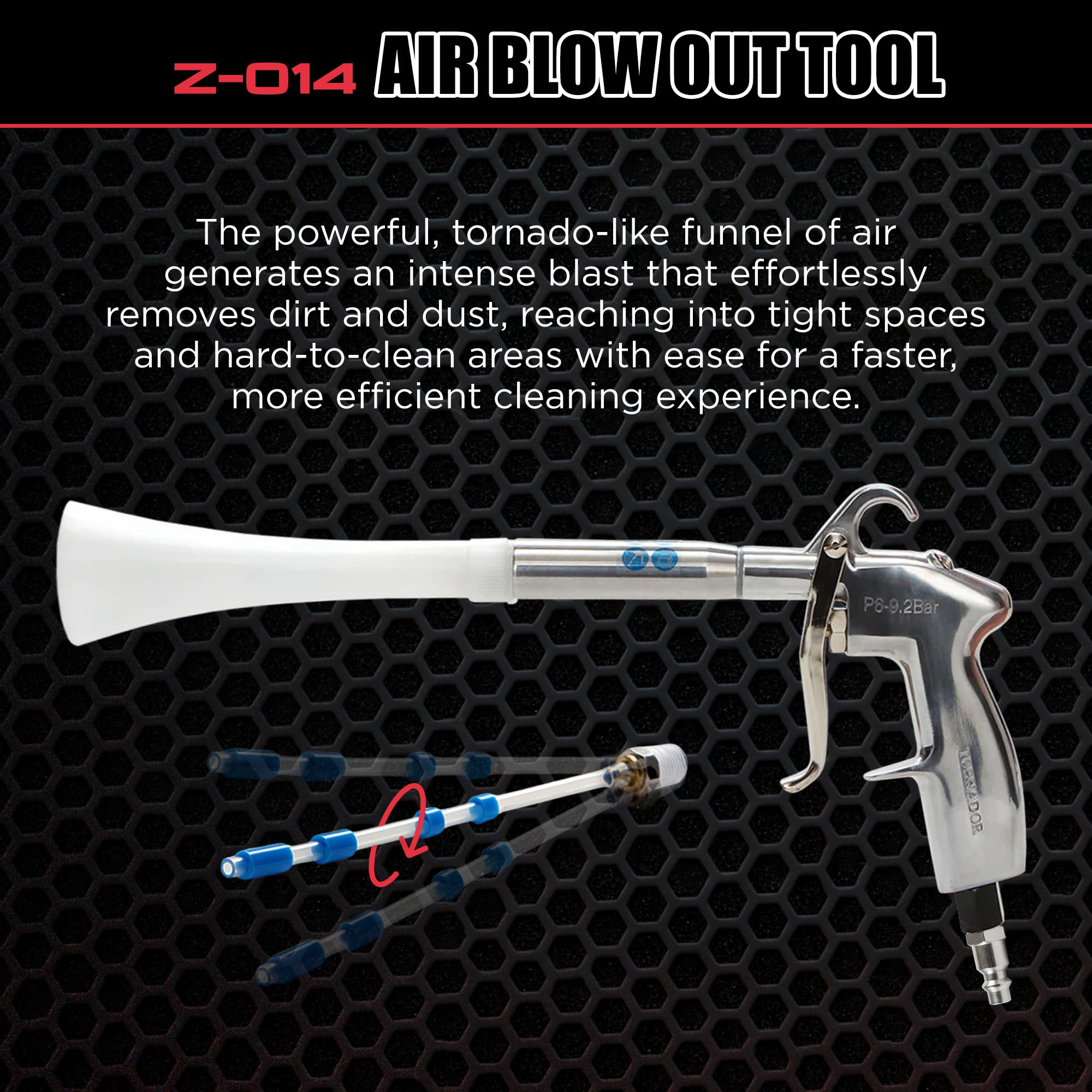 Tornador Z-014 nozzle tornado action demonstrates efficient debris displacement
