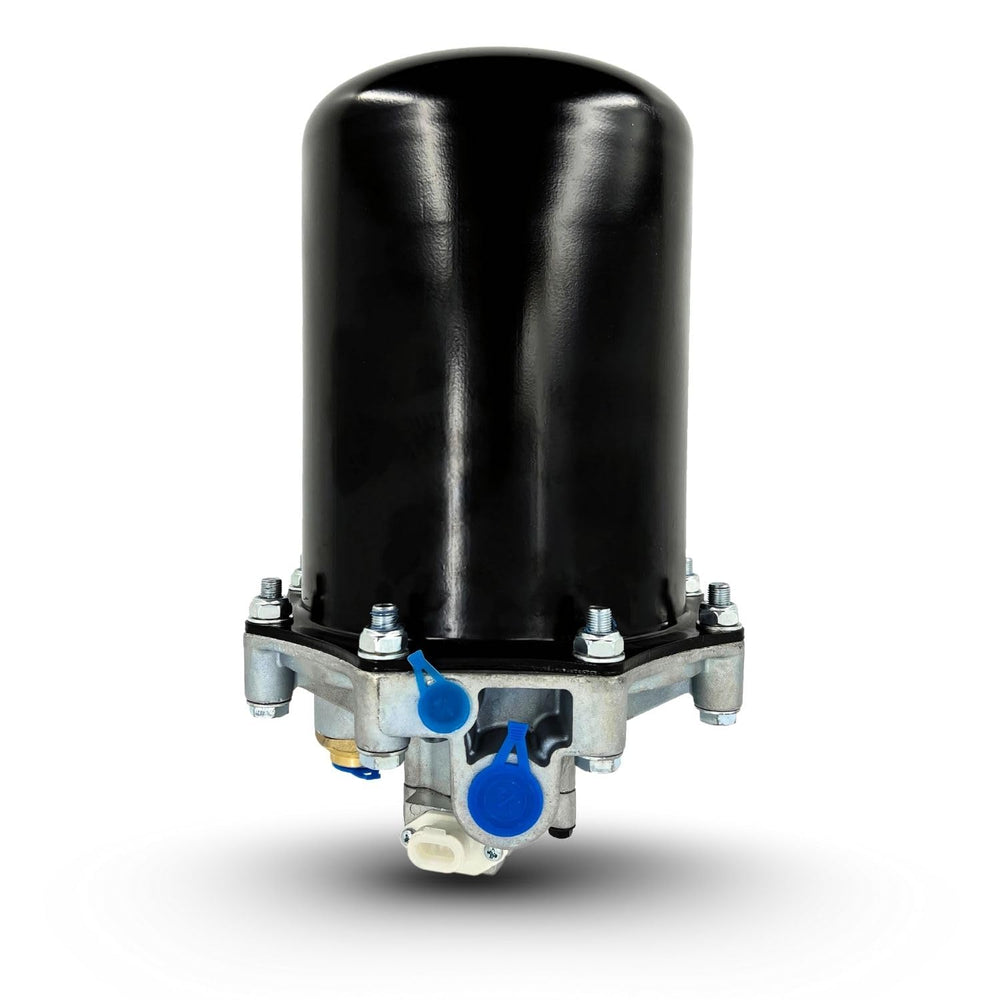 Torque AD-9 air dryer front view showing compact, durable construction for clean brake air