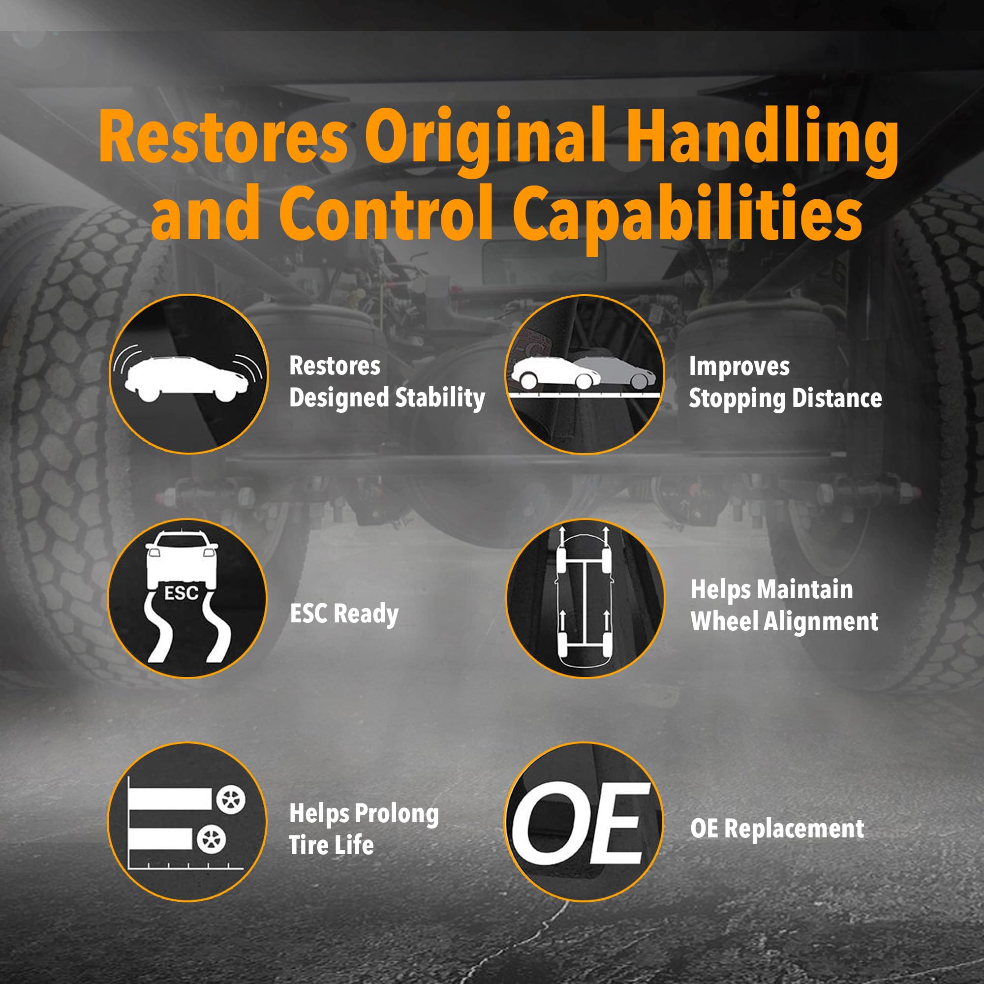 Torque TR85000 shock absorber for Ridewell suspensions reduces bounce for smoother highways
