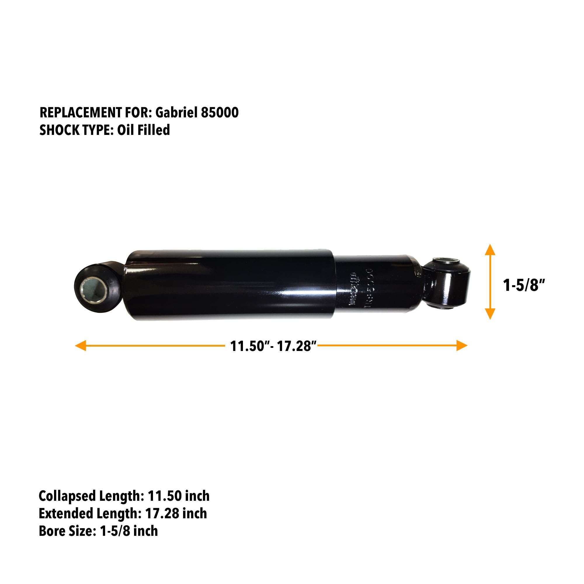 Torque TR85000 shock absorber for Vantraax improves highway stability and control