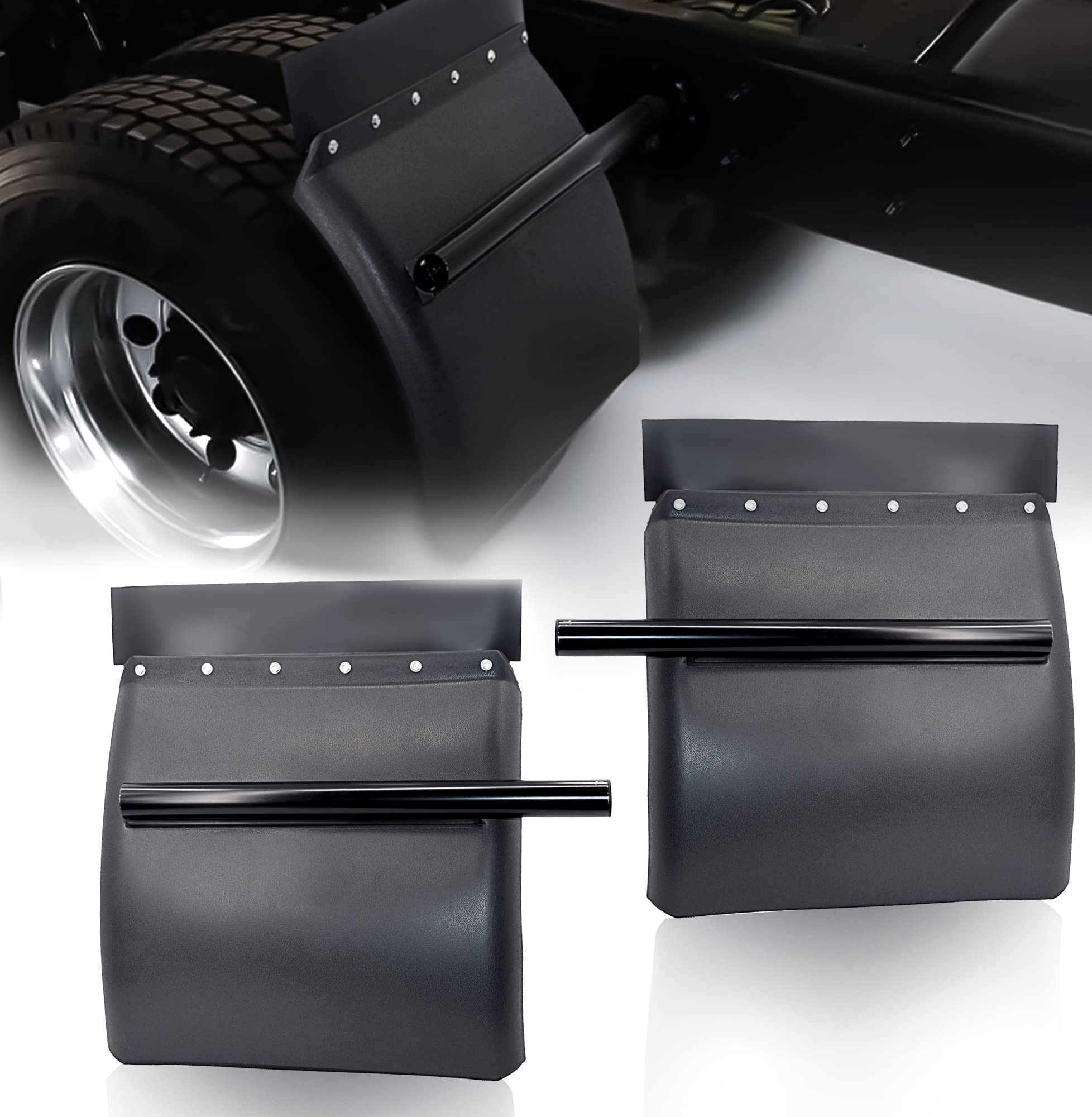 Torque quarter fender 24x24 right-side view showing protective low-profile design for debris control