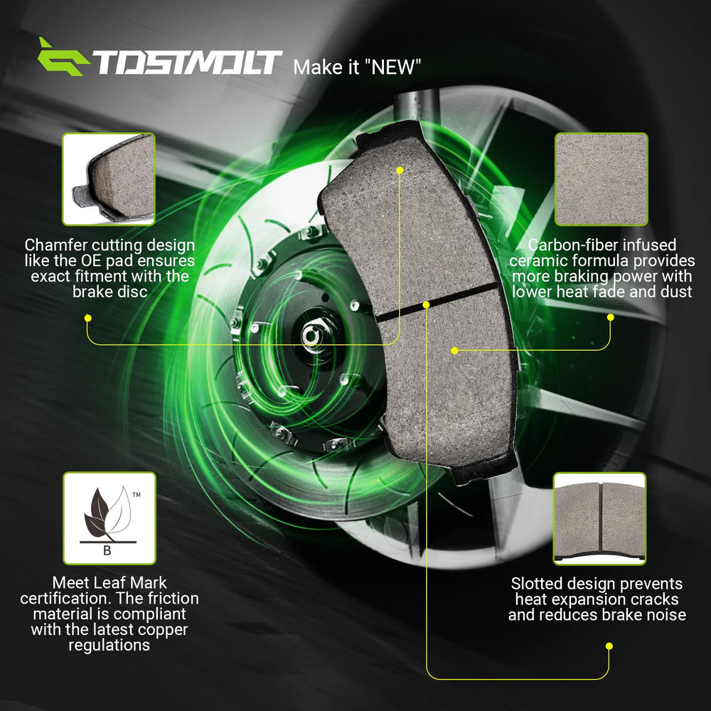 TOSTMOLT OE-fitment design ensures precise contact with discs.