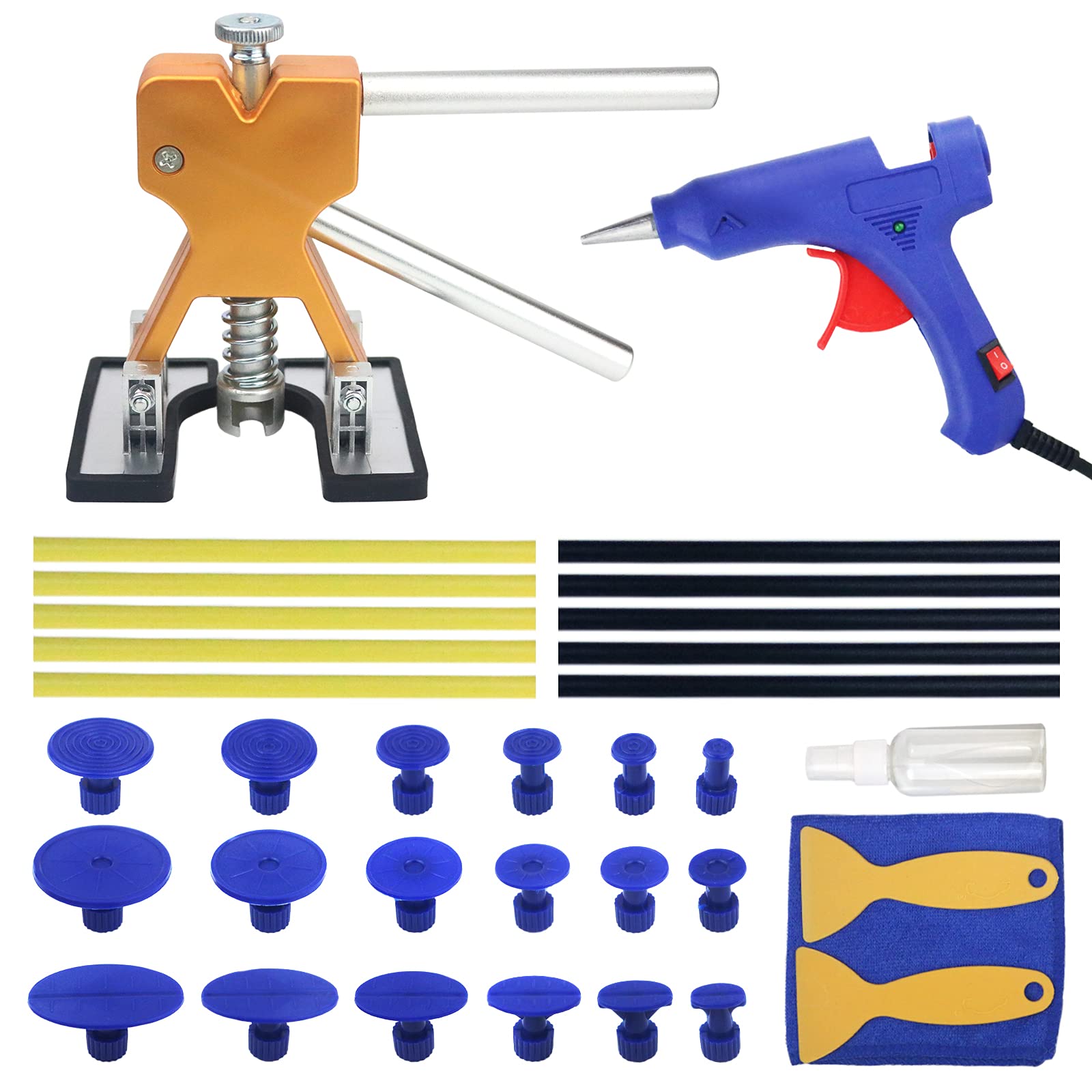 Tosucs dent repair kit with 18 taps for versatile auto dent removal