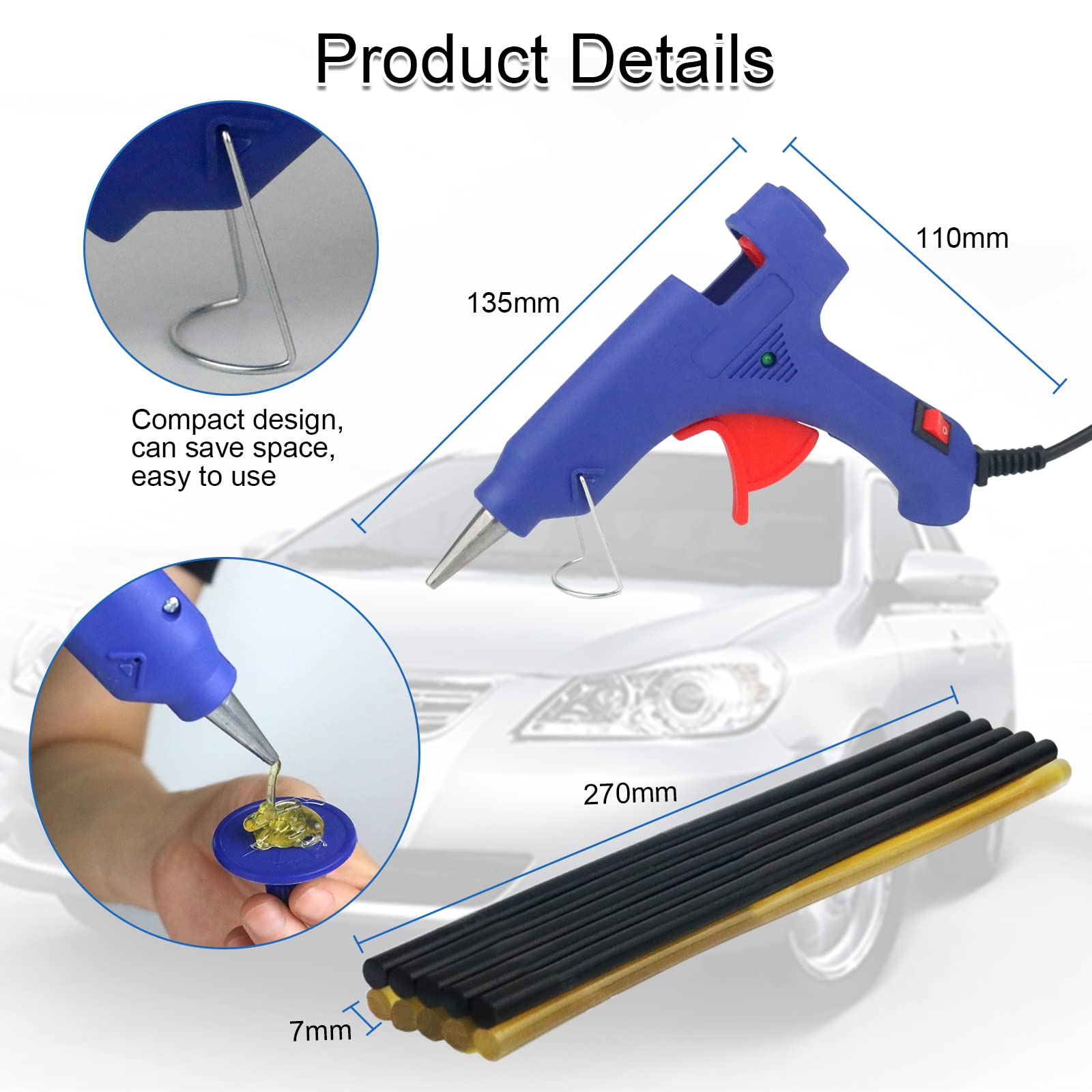 Tosucs dent repair kit features durable materials for long-lasting use
