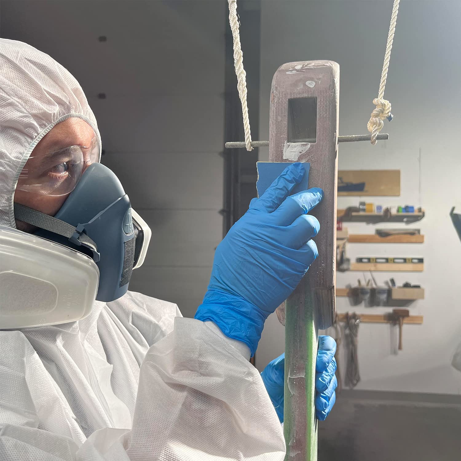 TotalBoat Polyester Fairing Compound sanding-ready surface after cure with minimal shrinkage.