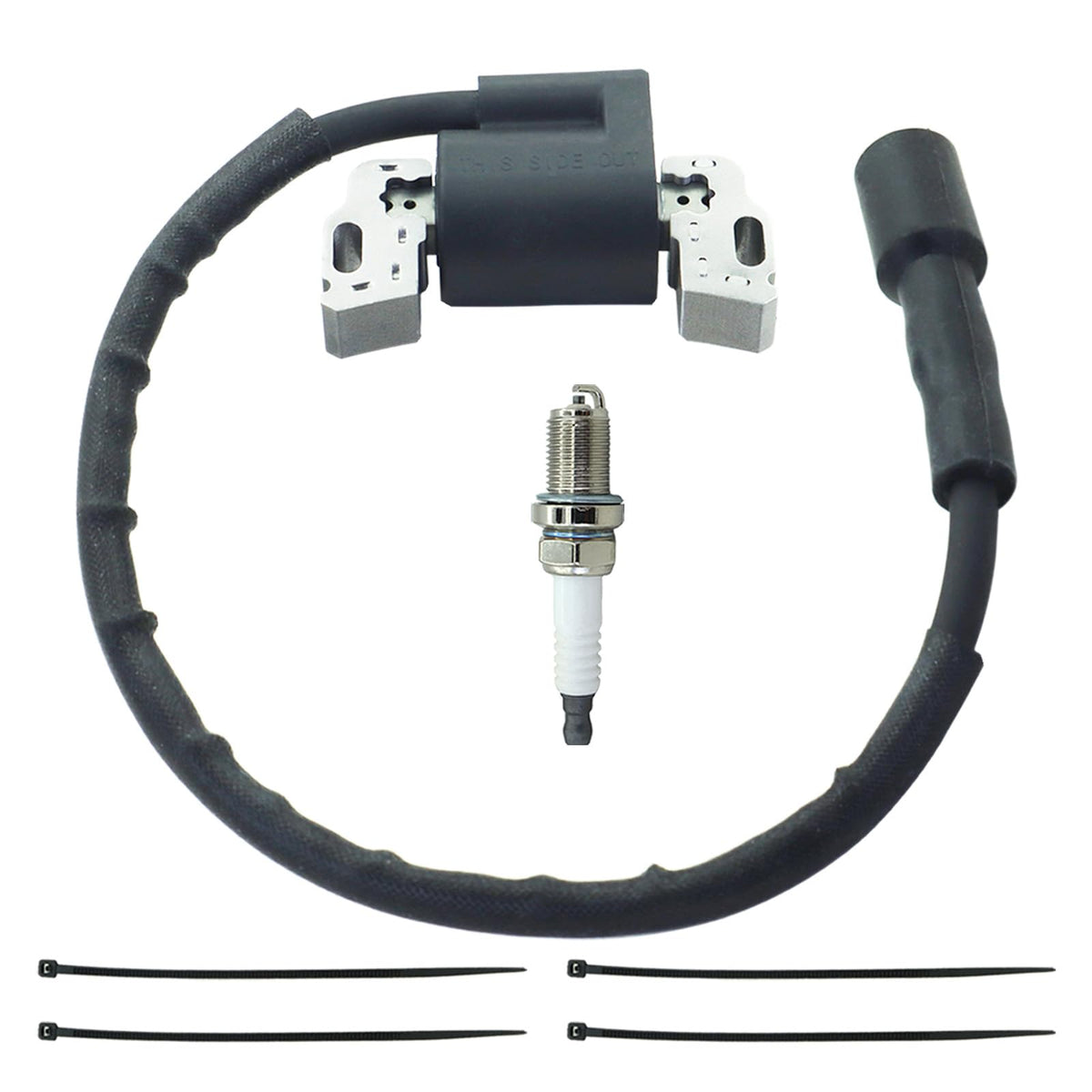 TOTEDELL 595304 ignition coil armature close-up, durable windings for Briggs & Stratton engines.