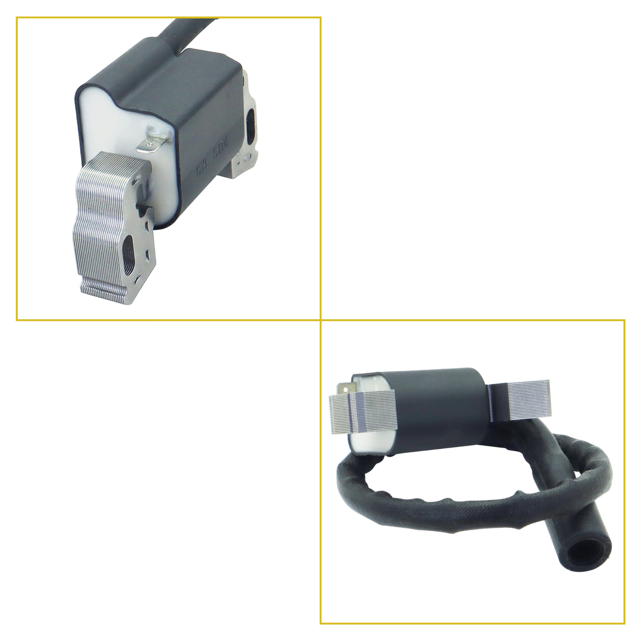 TOTEDELL ignition coil armature close-up highlights rugged construction for lasting mower performance.
