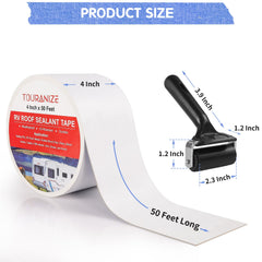 Touranize RV Roof Tape roller in use shows quick, mess-free installation for campers