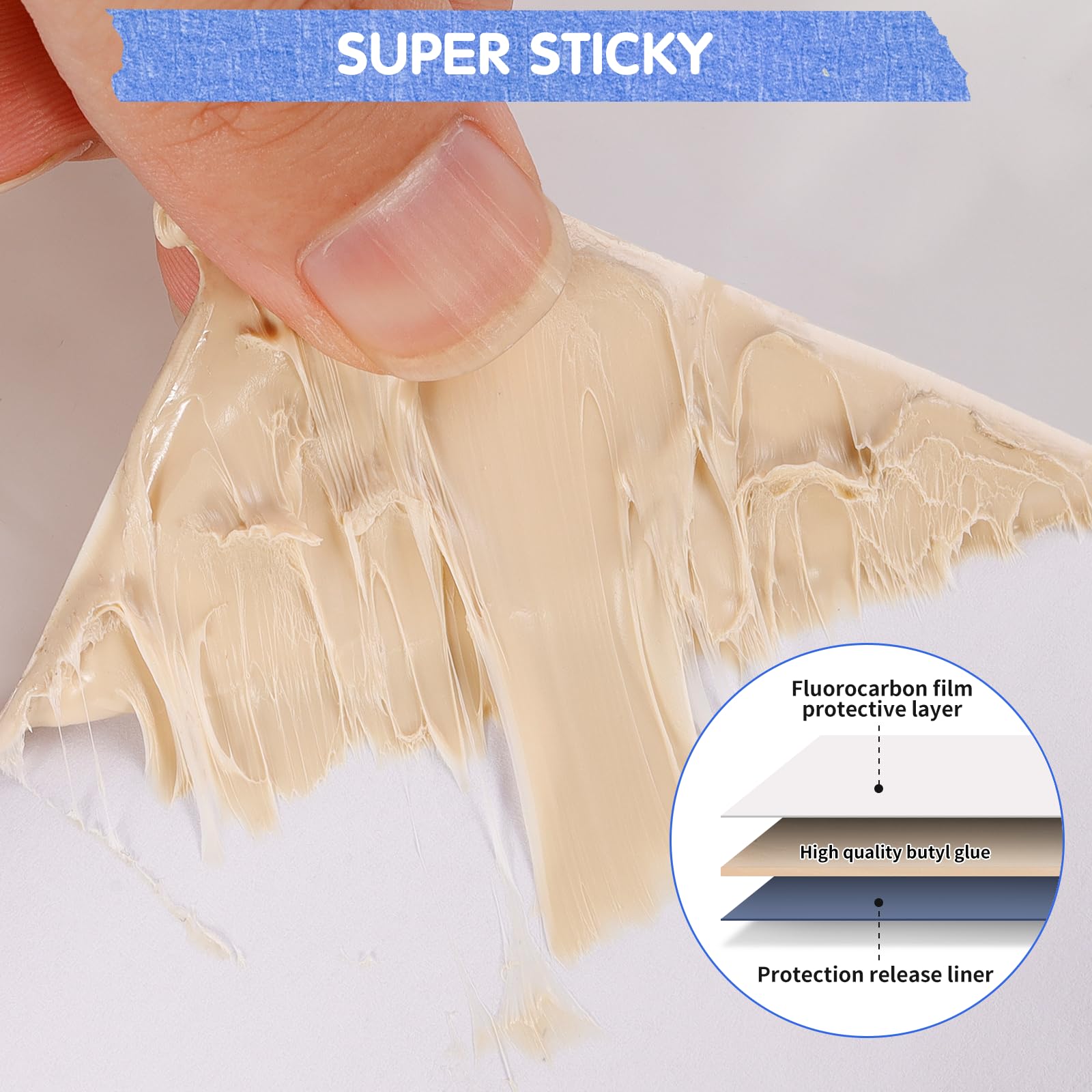 Touranize RV Roof Tape weatherproof film highlights UV resistance and durable performance