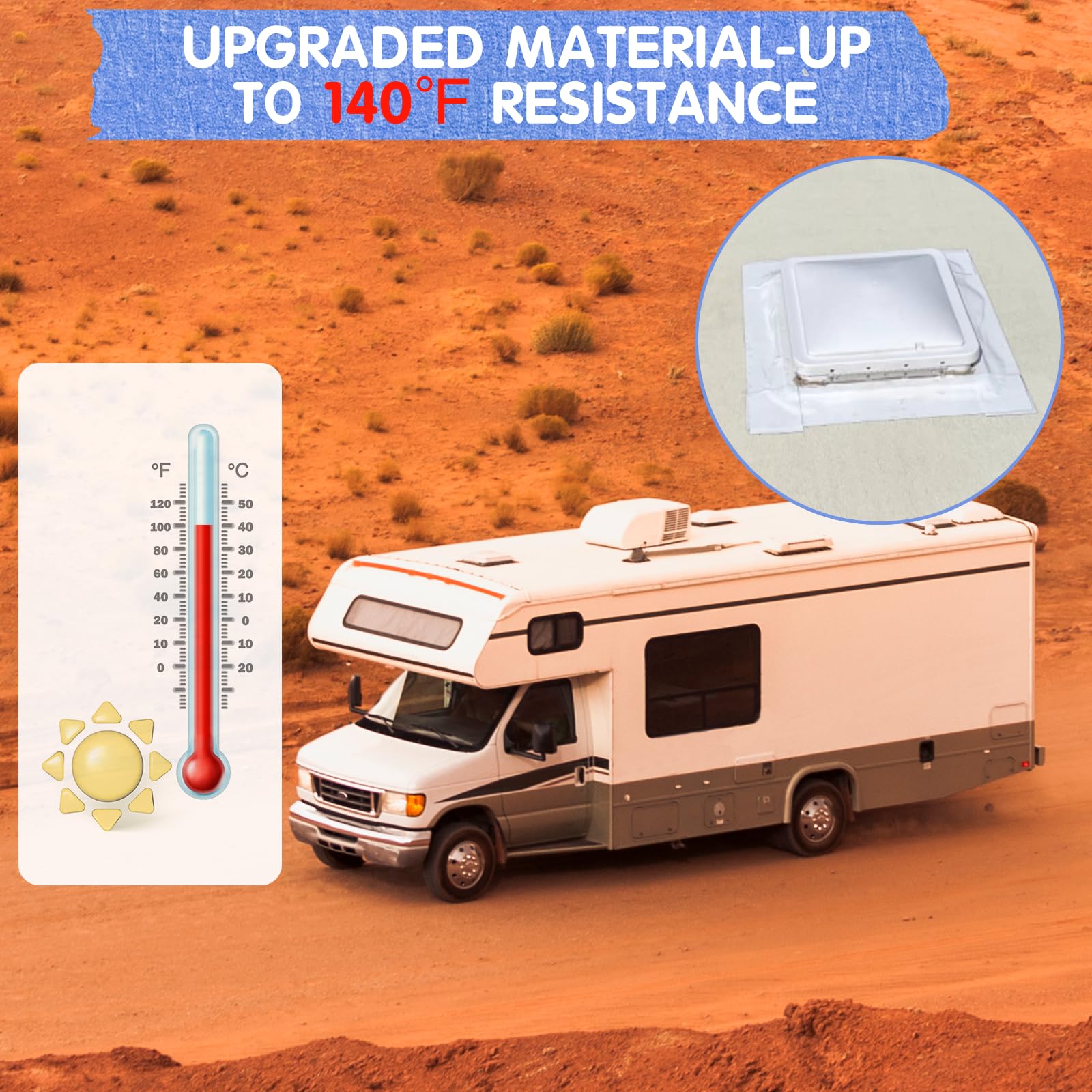 Touranize RV Roof Tape wide coverage demonstrates versatile sealing on different surfaces