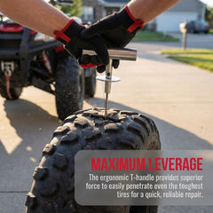 TOURGUARD durable steel components shown for strong, long-lasting tire repairs.
