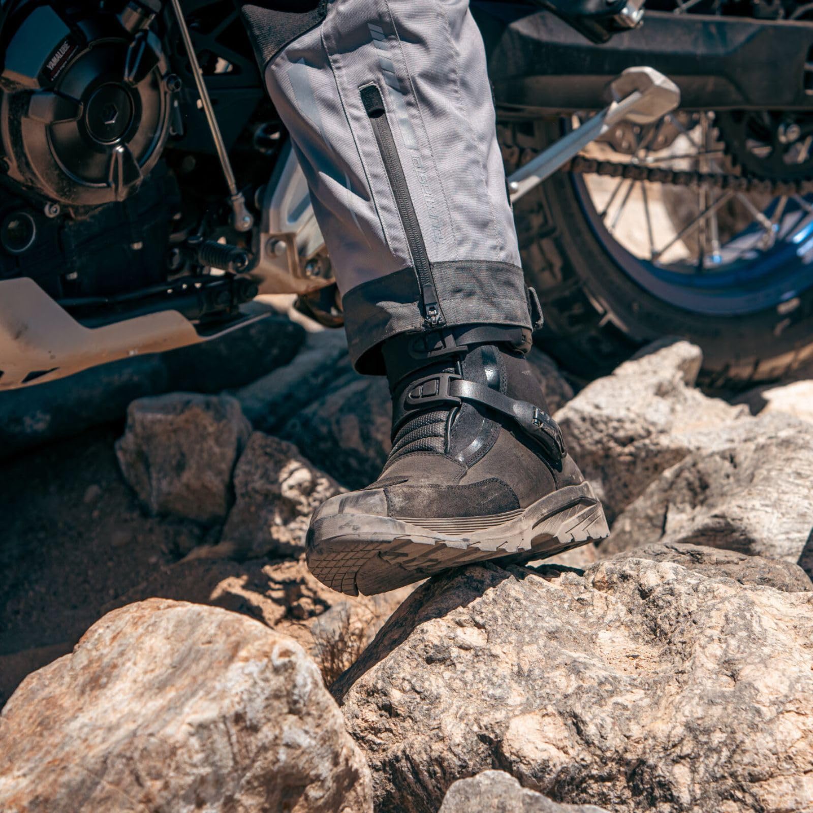 Tourmaster Trailblazer boot breathable mesh lining keeps feet cooler during long sessions.