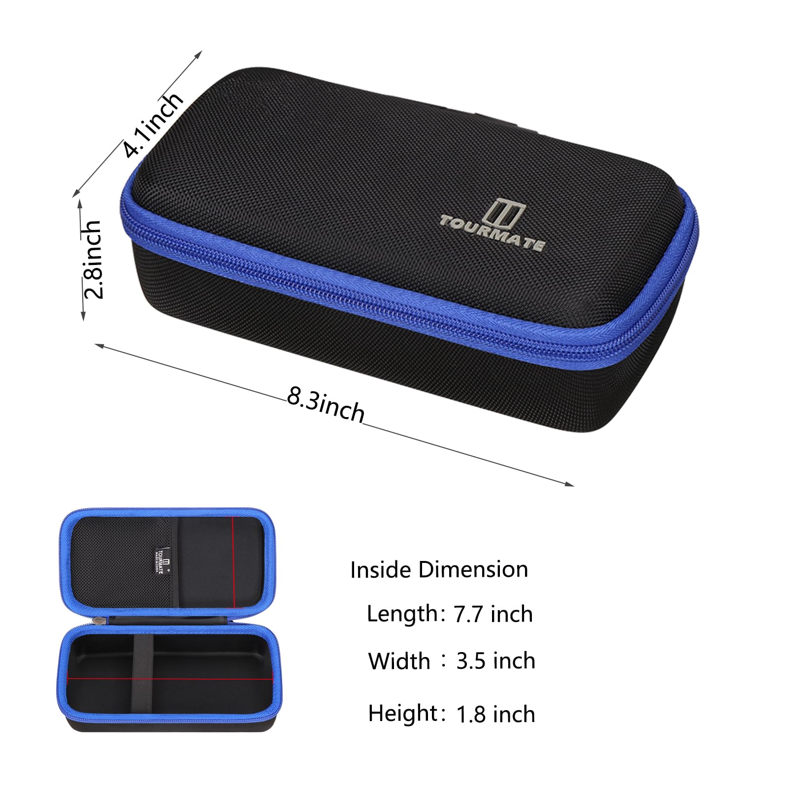Interior of Tourmate case shows soft lining protecting the gauge.