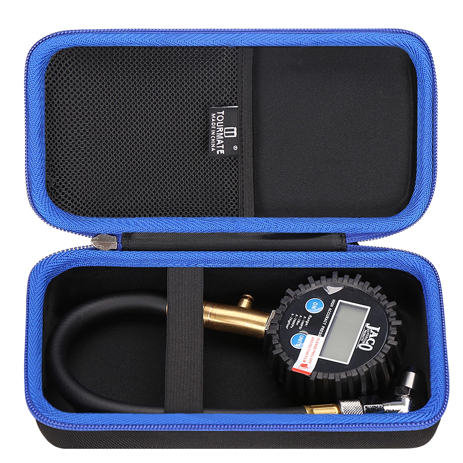 Tourmate hard storage case with precise outer dimensions for a snug gauge fit.