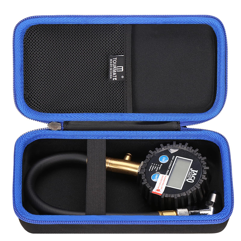 Tourmate hard storage case with precise outer dimensions for a snug gauge fit.