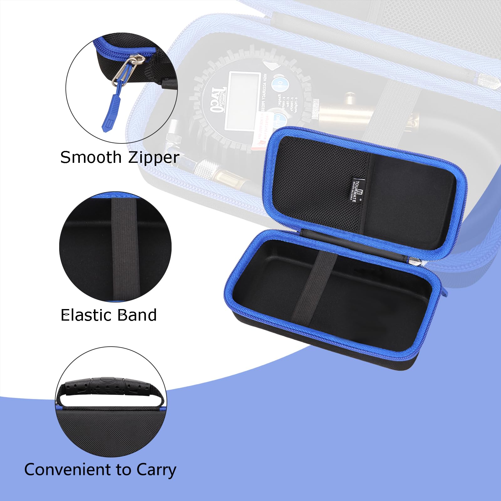 Tourmate EVA shell is waterproof and scratch-resistant for durable protection.