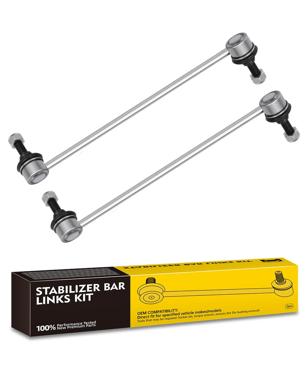 TOVASTY front sway bar link assembly improves road stability.