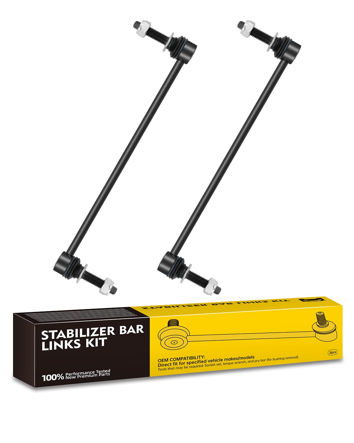 TOVASTY sway bar link front-left angle improves stability on Ford Explorer.