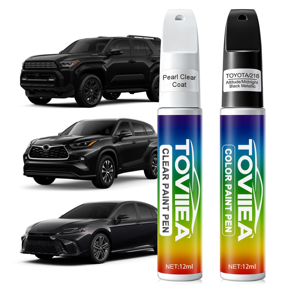 Toviiea Attitude Midnight Black Metallic paint bottle enables accurate color matching on Toyota finishes.
