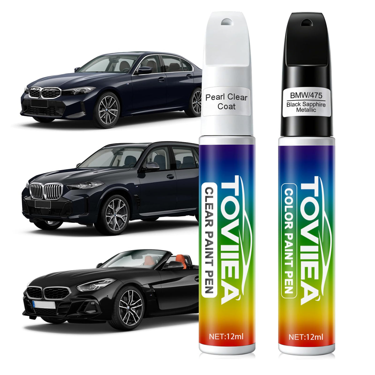 Toviiea Black Sapphire Metallic 475 paint bottle for BMW color match