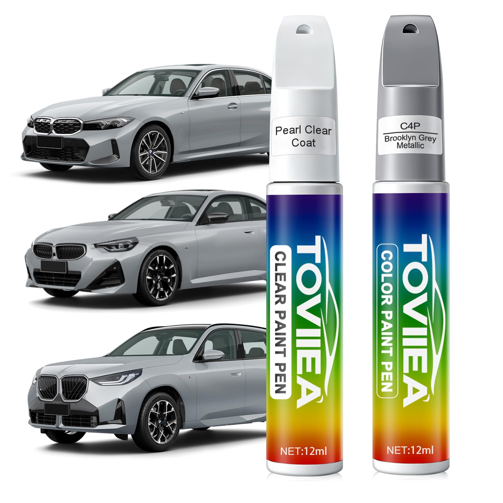 Toviiea Brooklyn Grey Metallic paint bottle for seamless BMW touch ups.
