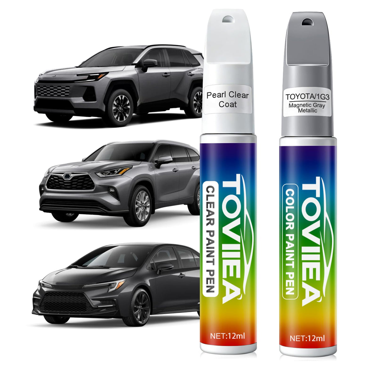 Toviiea Magnetic Gray Metallic 1G3 touch up paint for Toyota offers color-matched precision.