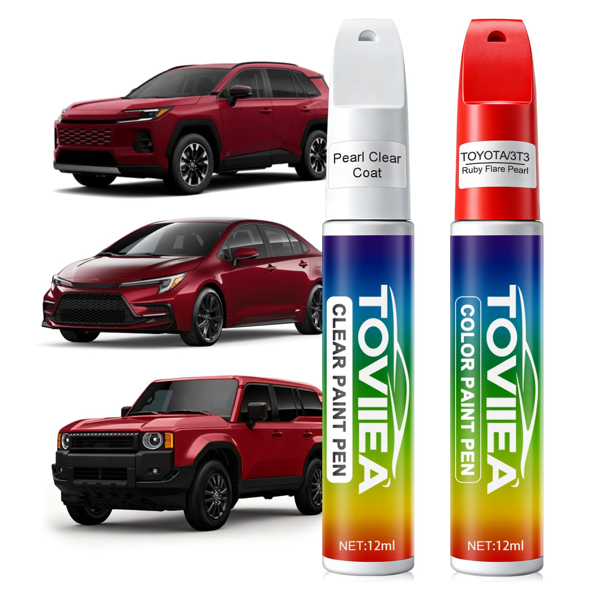 Toviiea Ruby Flare Pearl touch up paint blends with factory finish.