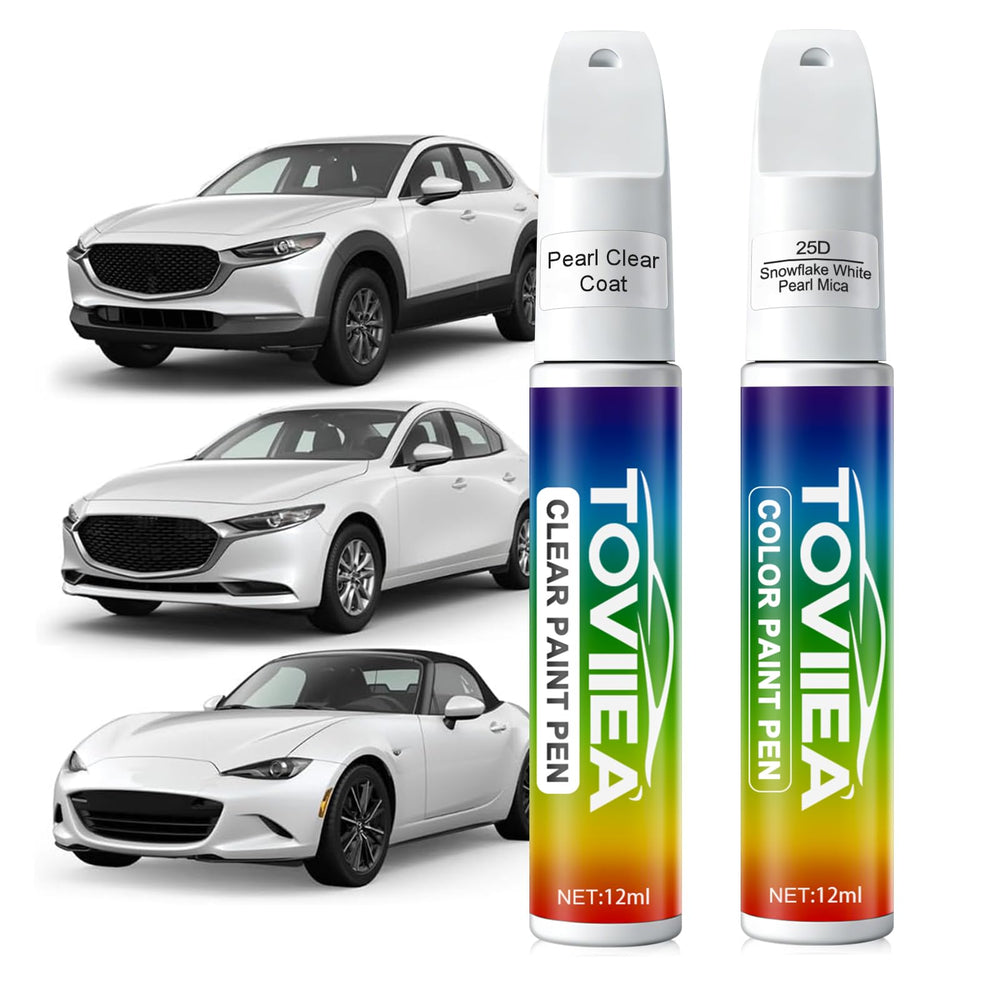 Toviiea Snowflake White Pearl Mica 25D paint bottle for color-matched car touch ups