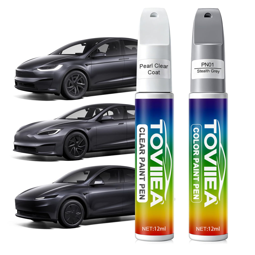 Toviiea Stealth Grey PN01 paint bottle for precise color match on Tesla