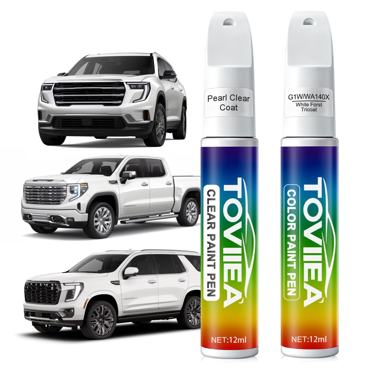Toviiea White Forst Tricoat touch-up paint for precise color matching on car panels