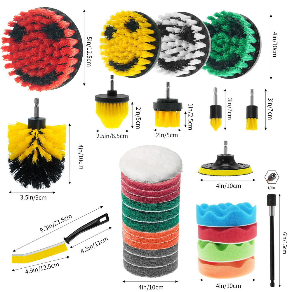 Towbrus crevice cleaning brushes reach tight corners for deep cleaning.
