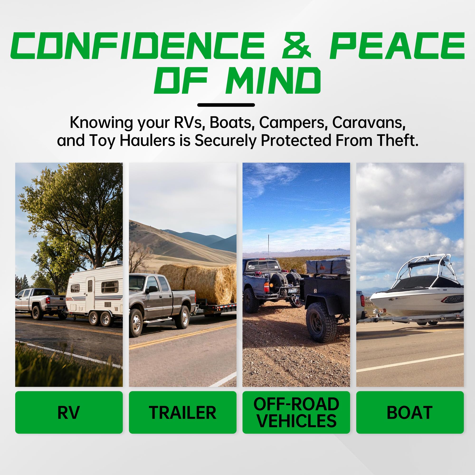 TOWBUBING anti-theft trailer lock in use offers peace of mind for roadside stops.