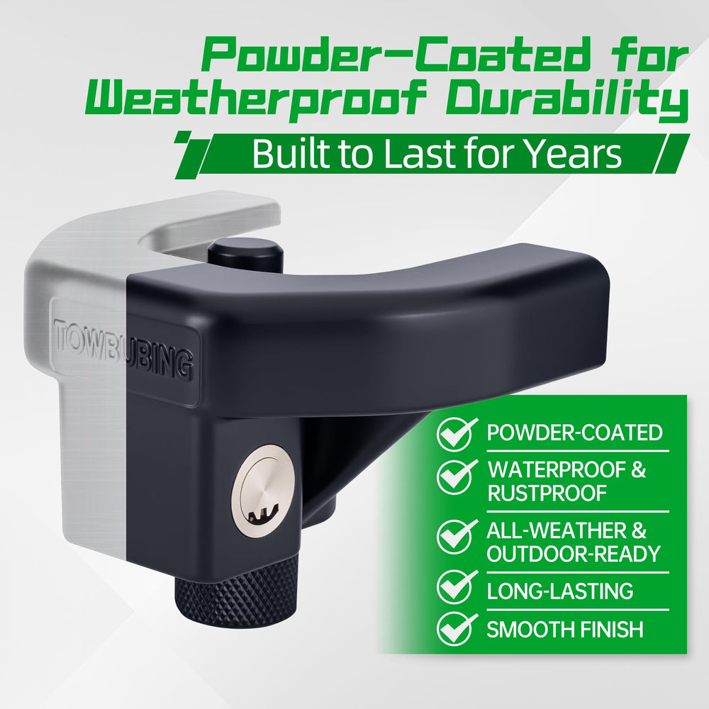 TOWBUBING powder-coated finish resists rust and weather for dependable performance.