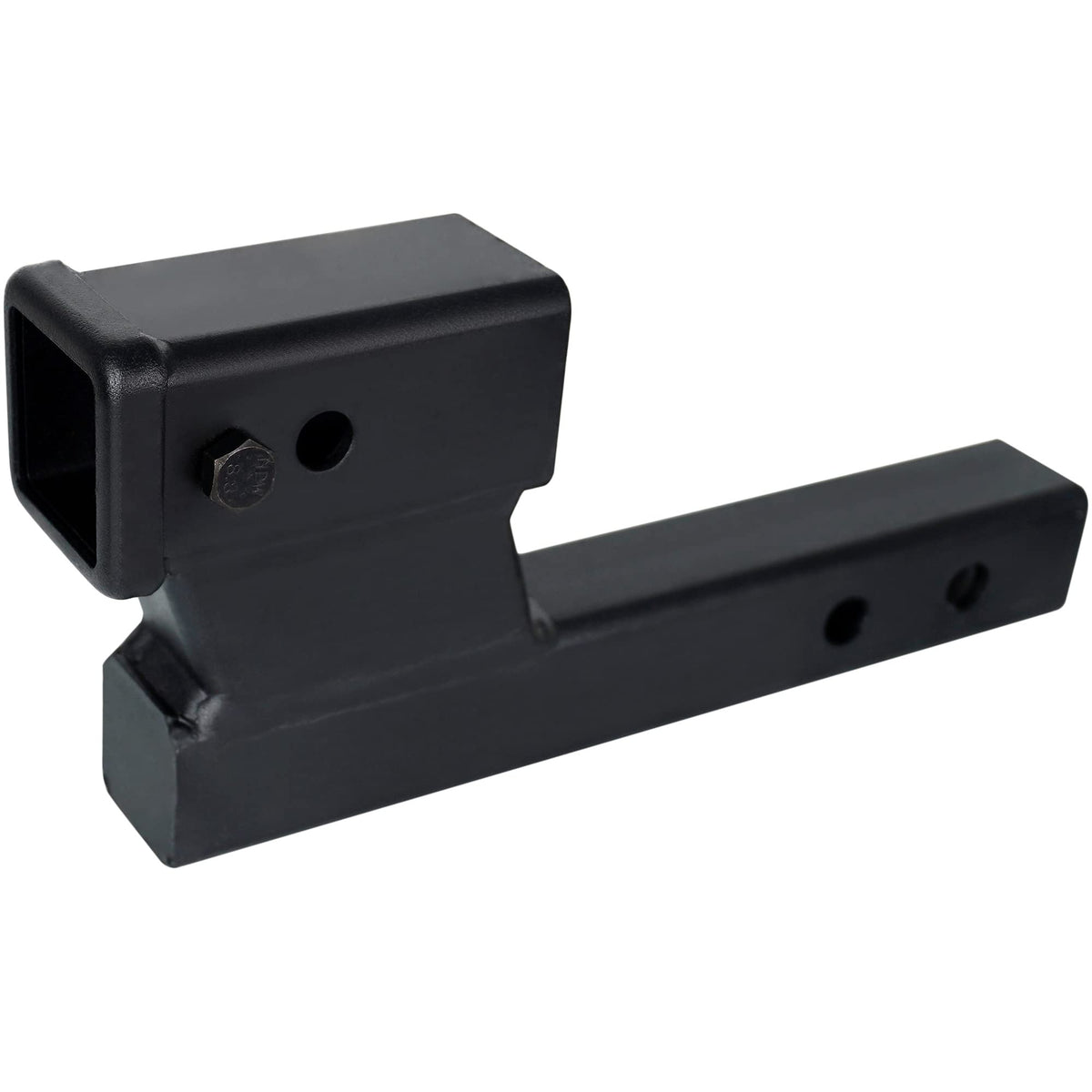 Towever 84128 hitch extender in 2-inch receiver supports bike racks and cargo carriers.