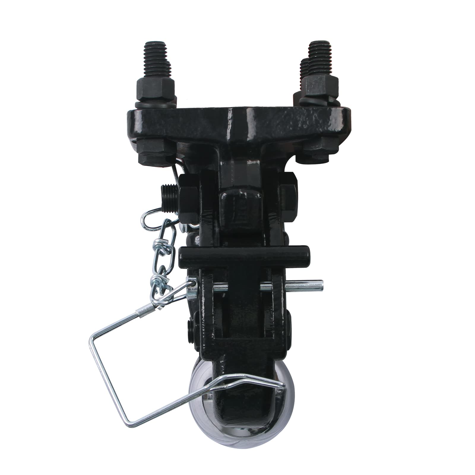 TOWKING 2-5/16-inch hitch ball highlights chrome plating and easy removal.