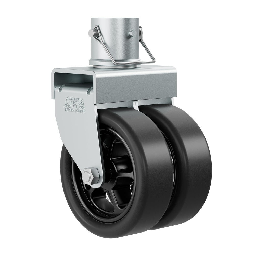 TOWKING 2,500lbs dual 6in trailer jack swivel caster offers stable lifting