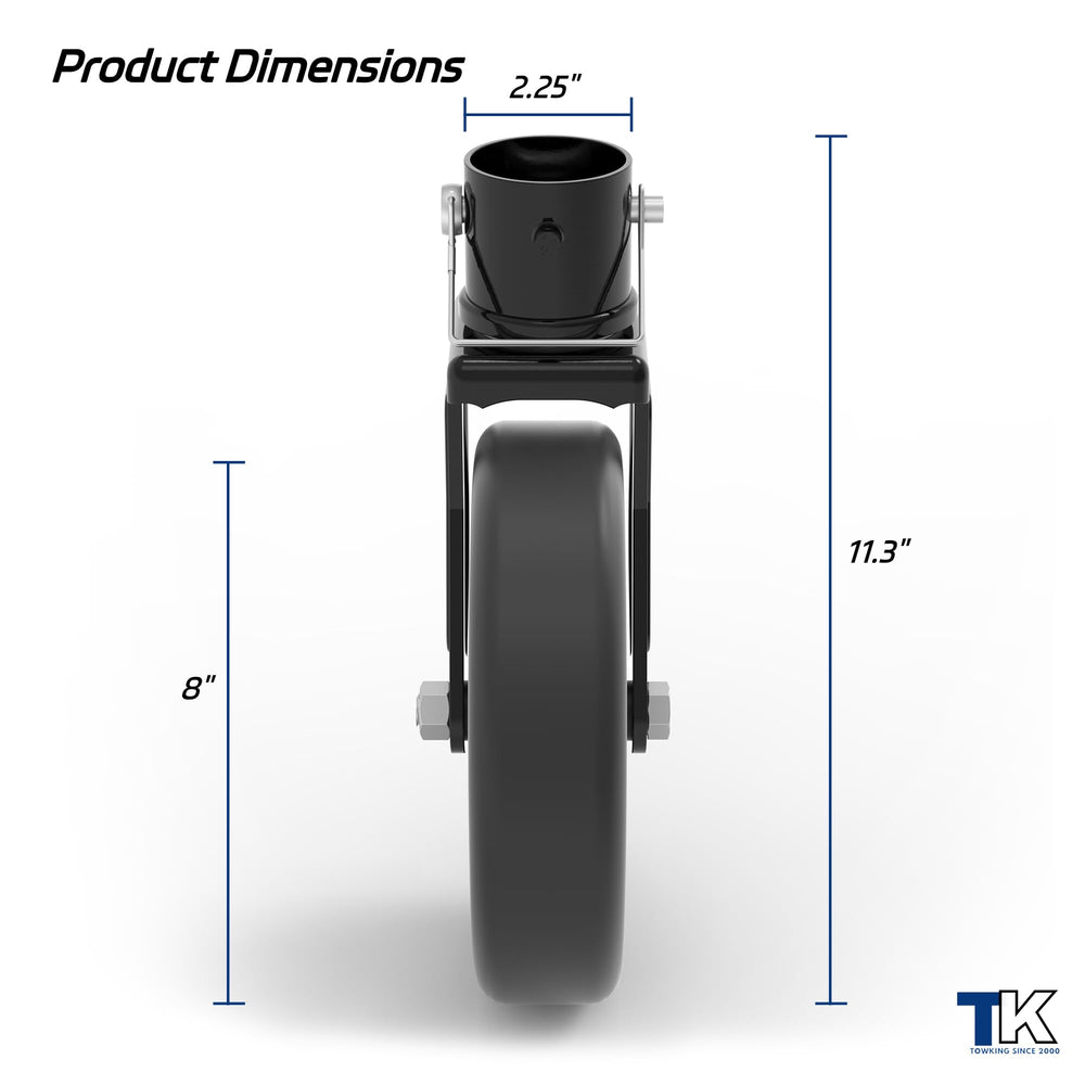 TowKing 2in diameter jack tube attachment simplifies installation.
