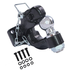 TowKing 8-Ton pintle hitch showing rugged forged steel for heavy-duty towing.