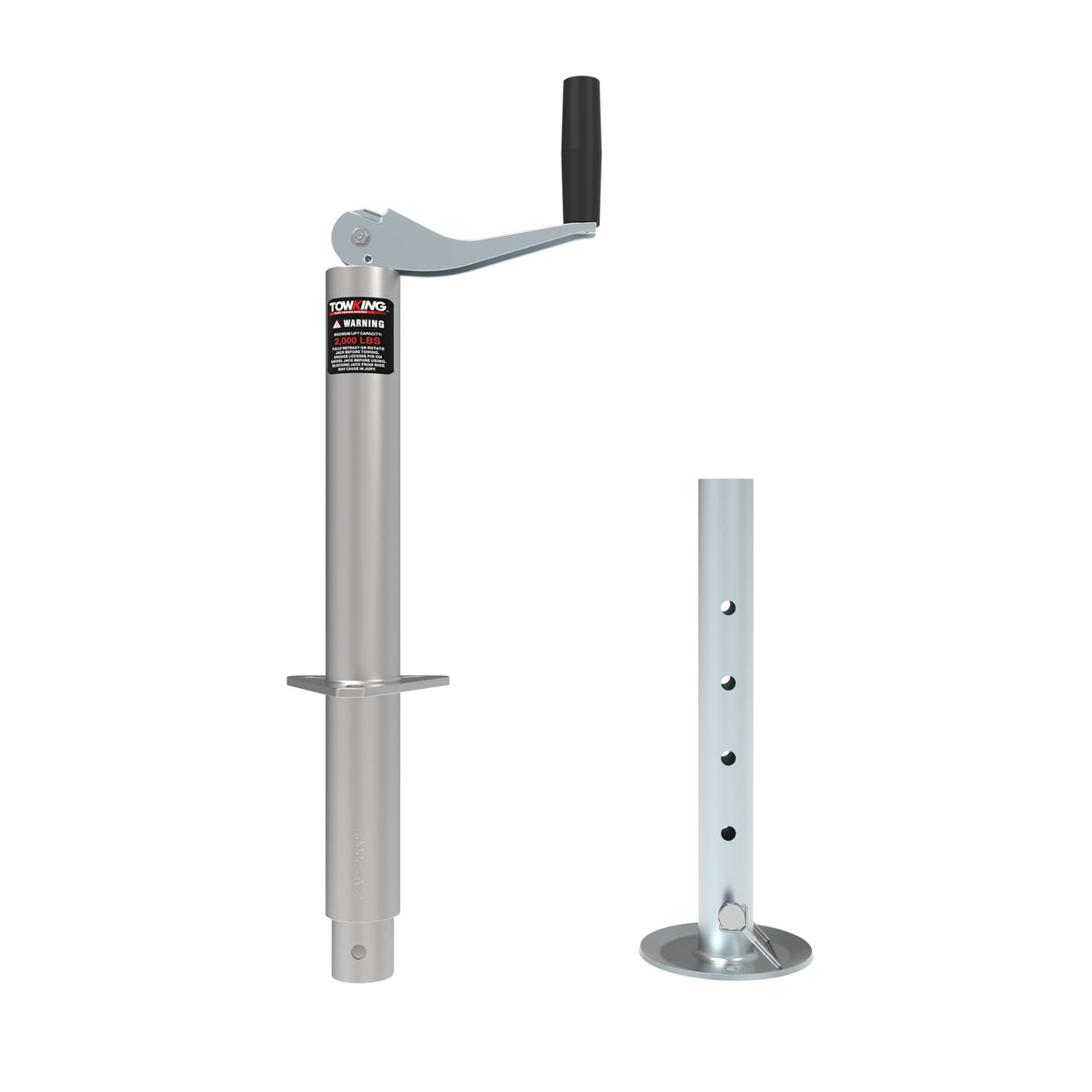 TowKing A-frame trailer jack with 2000 lb capacity for reliable RV leveling.