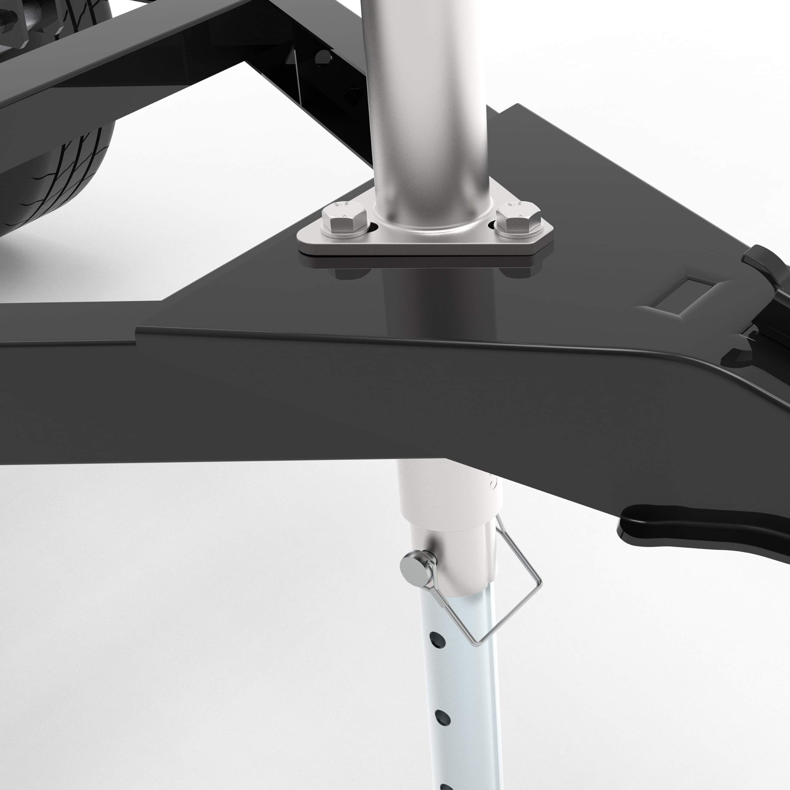 TowKing A-frame jack uses 1-3/4 inch outer tube diameter compatibility.