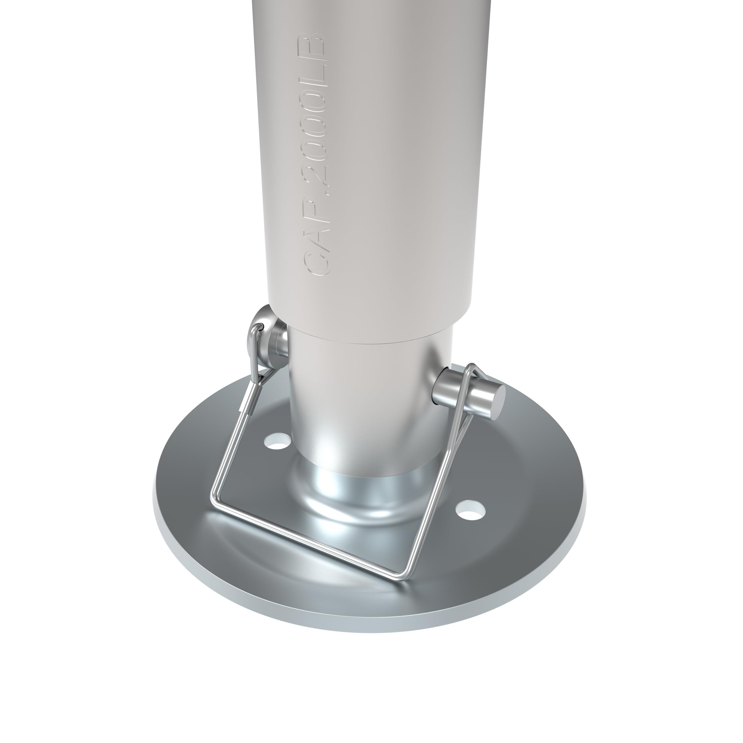 TowKing trailer jack installation can be bolted or welded to the tongue.