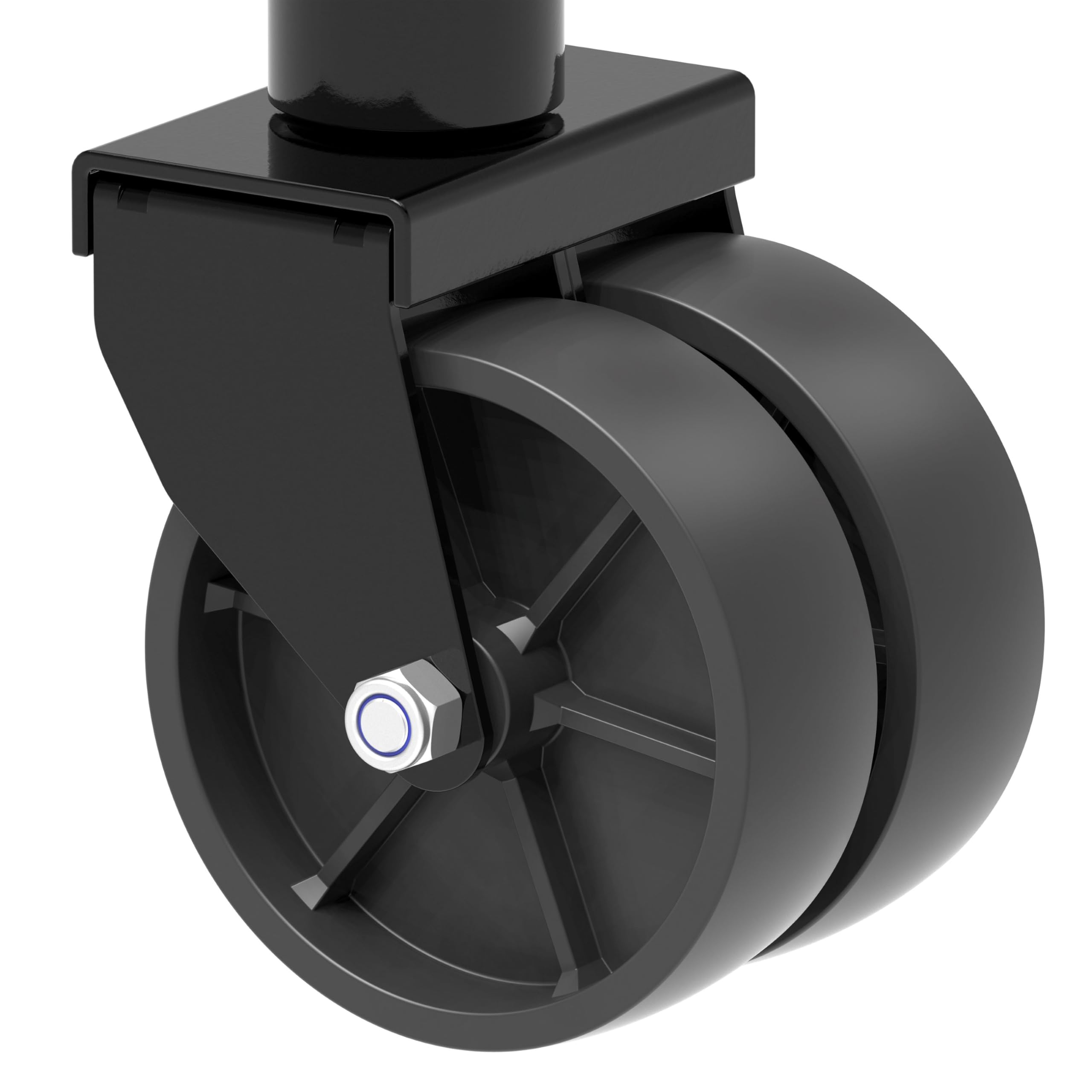 Towking black powder coating provides long-lasting protection against elements.